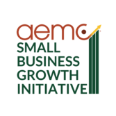 AEMC Small Business Growth Initiative logo with upward yellow arrow and green bars