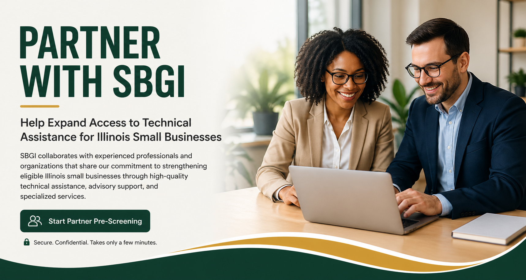 Professional service partners collaborating to support Illinois small business technical assistance